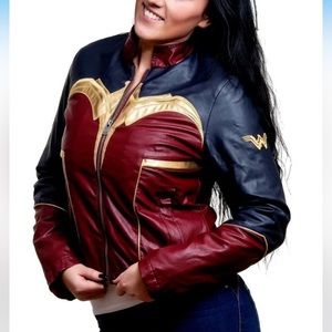 Wonder Woman Faux leather jacket. NWT